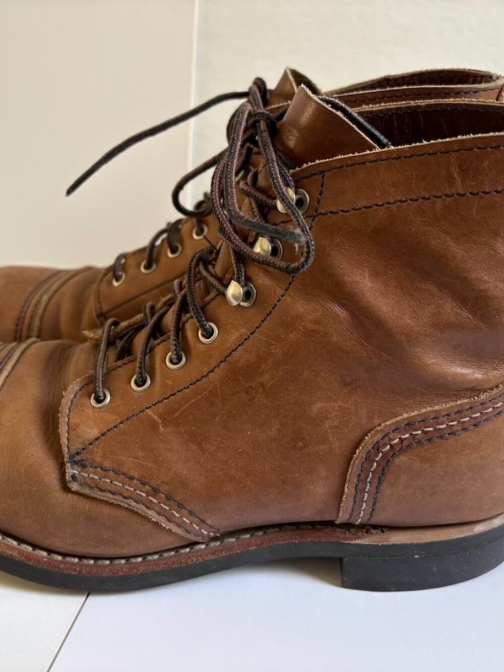 RED WING Iron Ranger Women's Short Boot in Amber Harness Leather SZ 8.5 - Picture 7 of 12